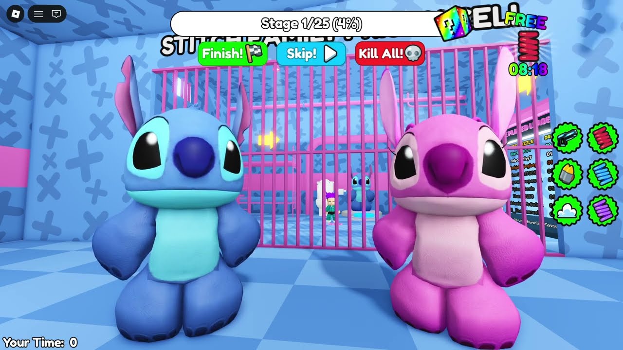 STITCH FAMILY'S PRISON RUN! Obby!roblox! Gameplay Walkthrough No Death 4K