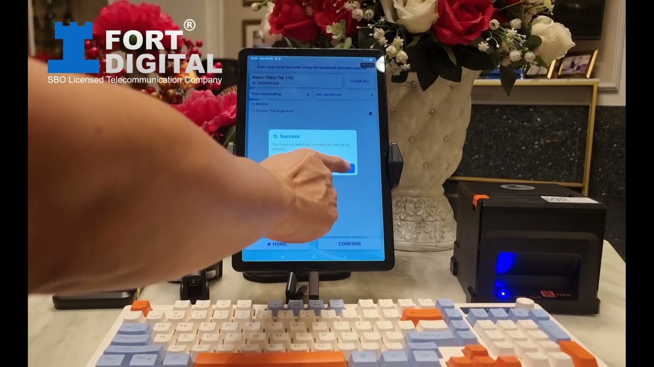 Fort Digital Library System (RFID + Barcode)