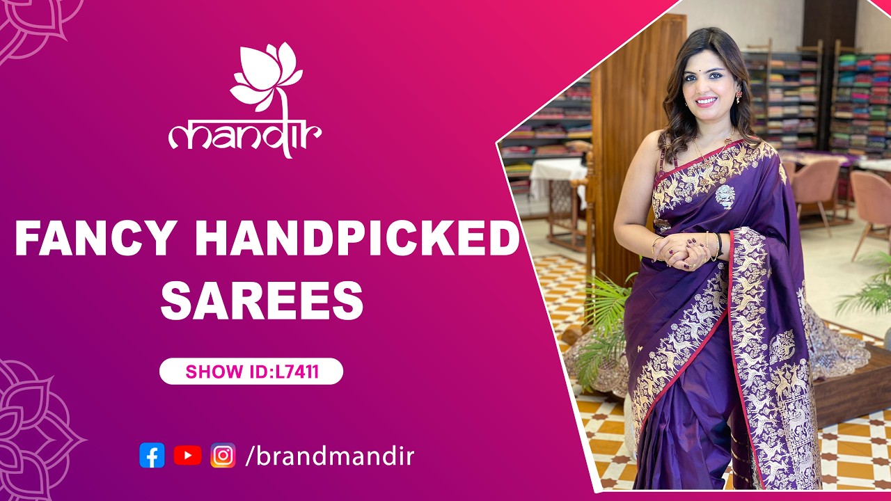Fancy Handpicked Sarees Collection | WhatsApp Number 733 733 7000 | Brand Mandir  Sarees LIVE