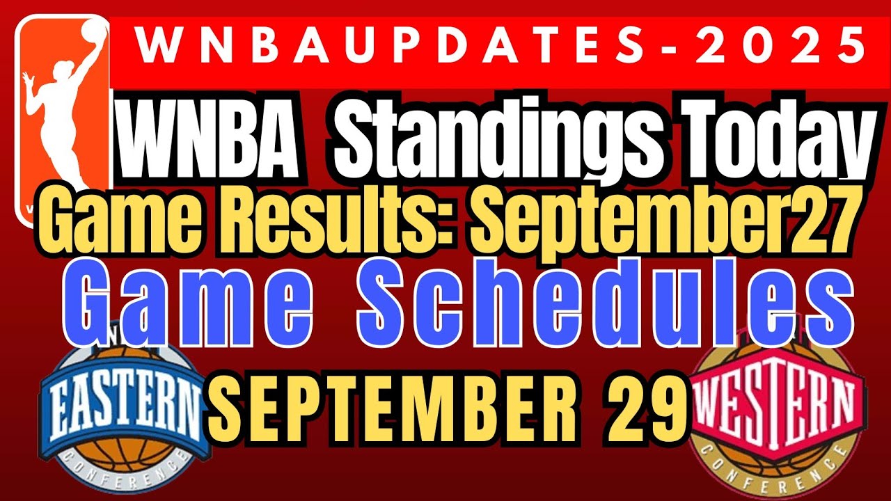 WNBA STANDING TODAY|September27,2025 |WNBA SCHEDULE #wnbaupdates #wnba2025 #schedule #wnba #standing