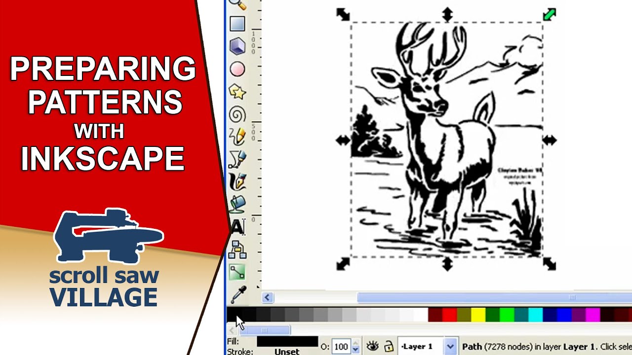 Подготовка шаблона для лобзика для печати с помощью Inkscape.