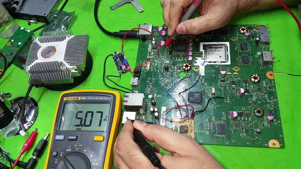 XBOX 360 CORONA V6 REGULADOR DE 3V E 1.2V ALTERADOS