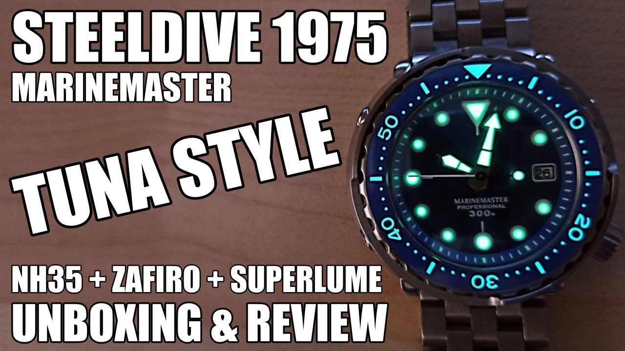 Steeldive SD1975 Tuna❤️. Reloj automático de buceo con NH35 y Zafiro. UNBOXING & REVIEW en Español