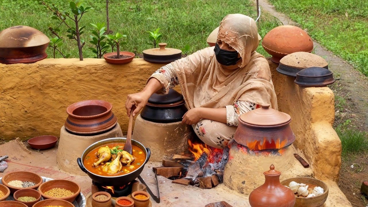 Village Traditional Chicken Handi  | Normal Village Routine | Multani Cooking