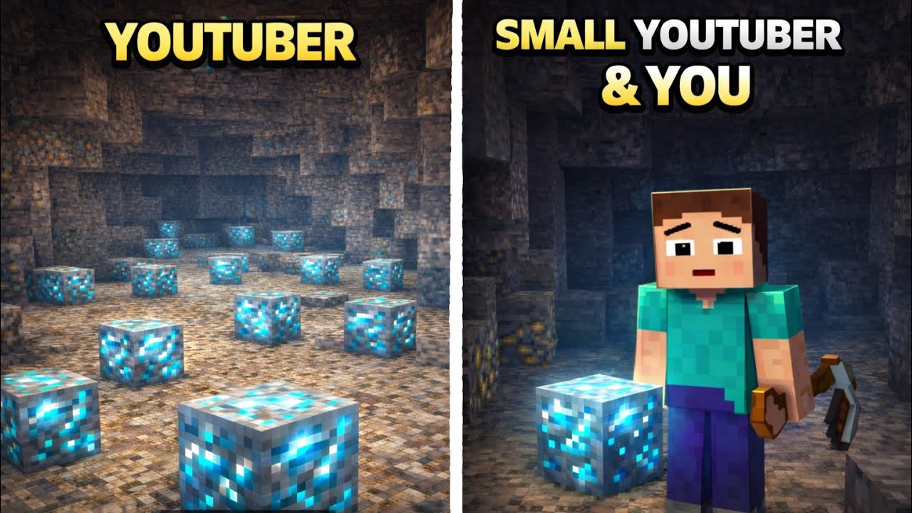 WHEN WE  PLAY | MINECRAFT YOUTUBER VS YOU & SMALL YOUTUBER 