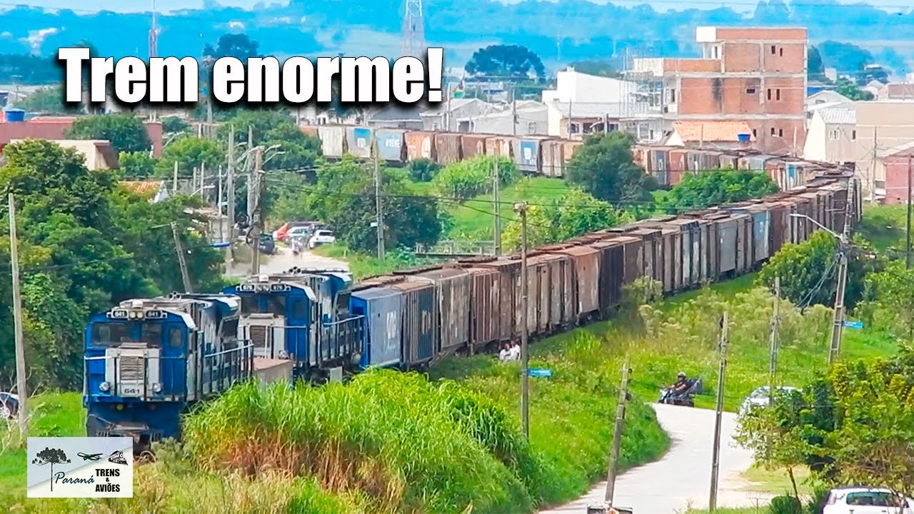 Trem GIGANTE passando pelo Bairro Uberaba em Curitiba