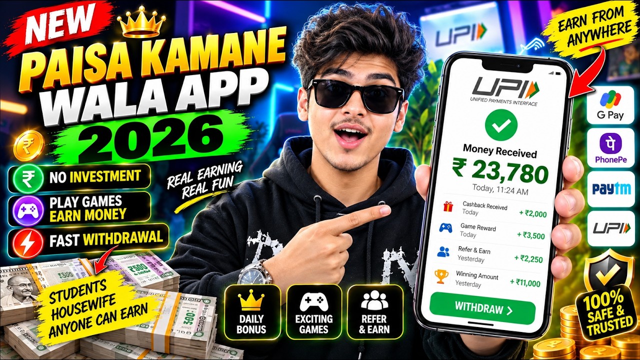 Money Earning App 2026 | NEW UPI MONEY EARNING APP | New Earning App Today