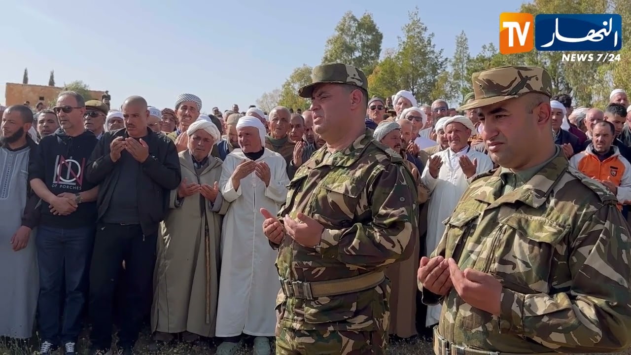 تيسمسيلت: تشييع جنازة المرحوم المقدم  جولم لخضر رئيس أركان كتيبة المشاة بالناحية العسكرية الرابعة