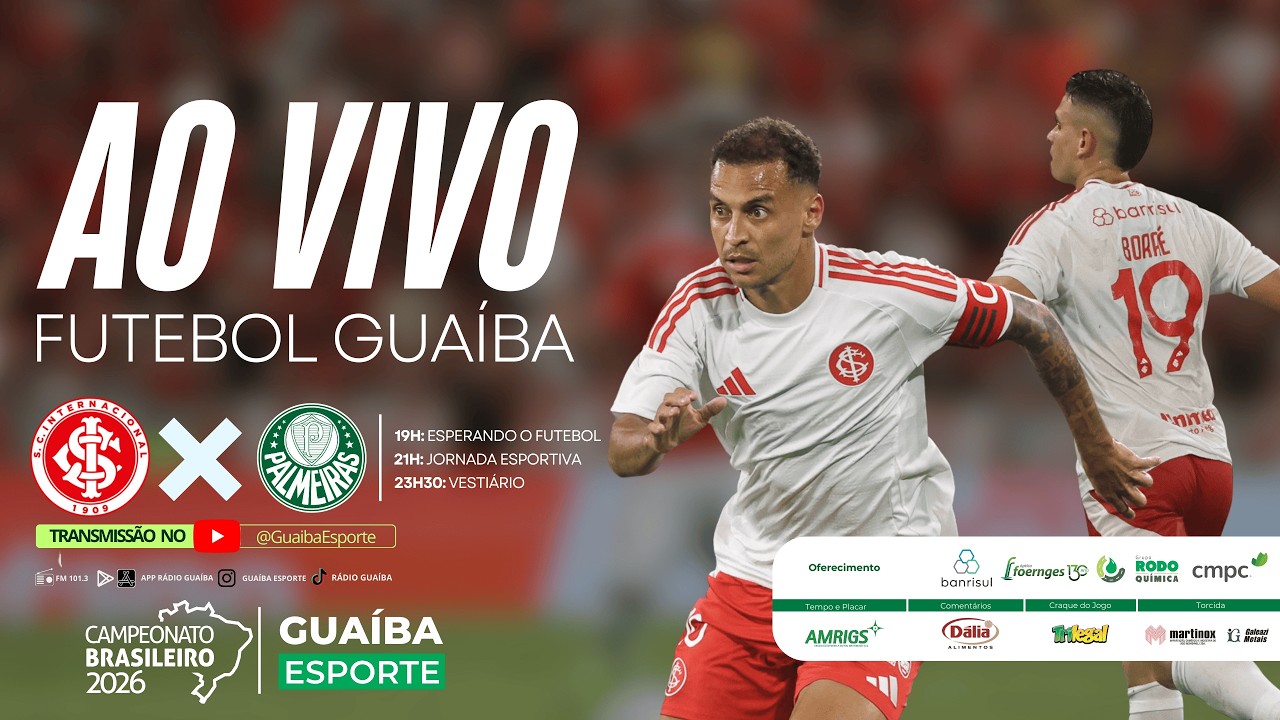 AO VIVO: INTER X PALMEIRAS | CAMPEONATO BRASILEIRO | FUTEBOL GUAÍBA