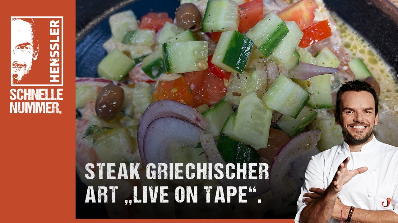 Schnelles Steak griechischer Art „Live on Tape“ Rezept von Steffen Henssler