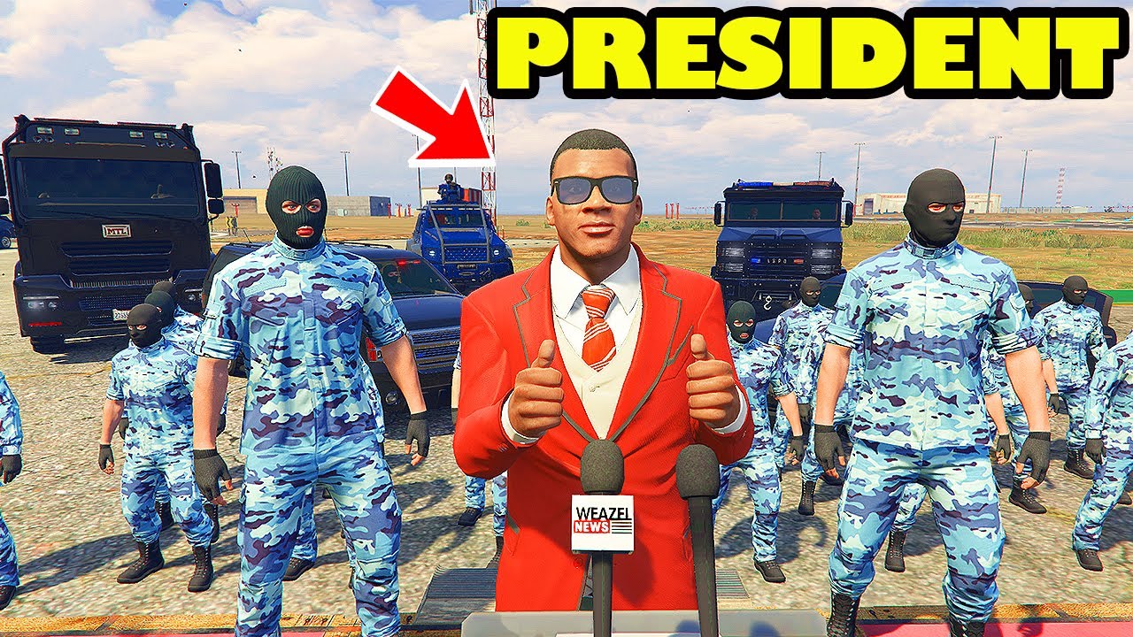 Franklin Become President and Save The CITY in GTA 5 | SHINCHAN and CHOP