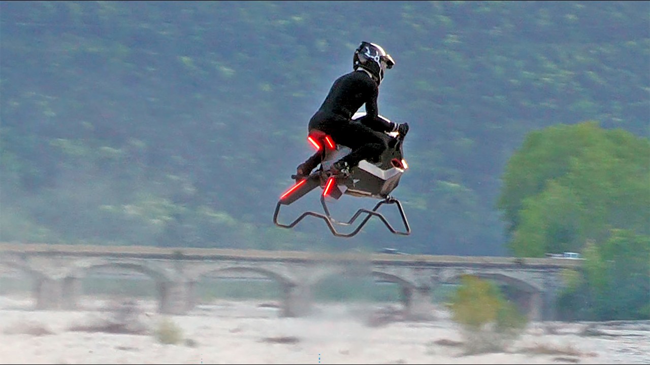 Volonaut Airbike - Flying Bike in Action - Raw Footage