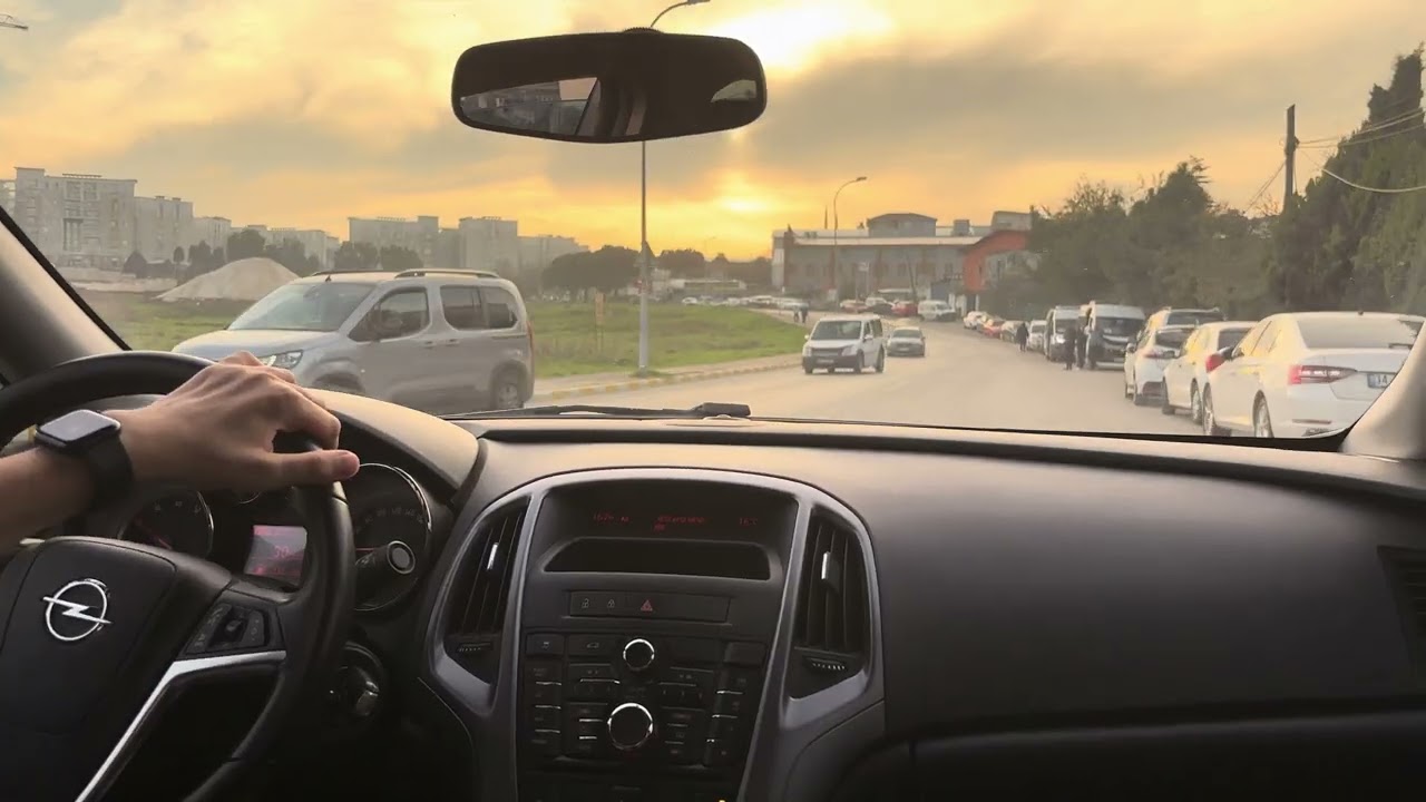 Opel Astra J POV | Kısa Akşam Trafiği