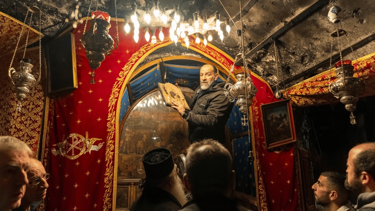 תחילת עבודות השיקום במערת המולד בבית לחם