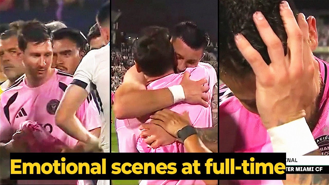 Alianza Lima player Alan Cantero CRIED after receiving Messi’s jersey at full-time