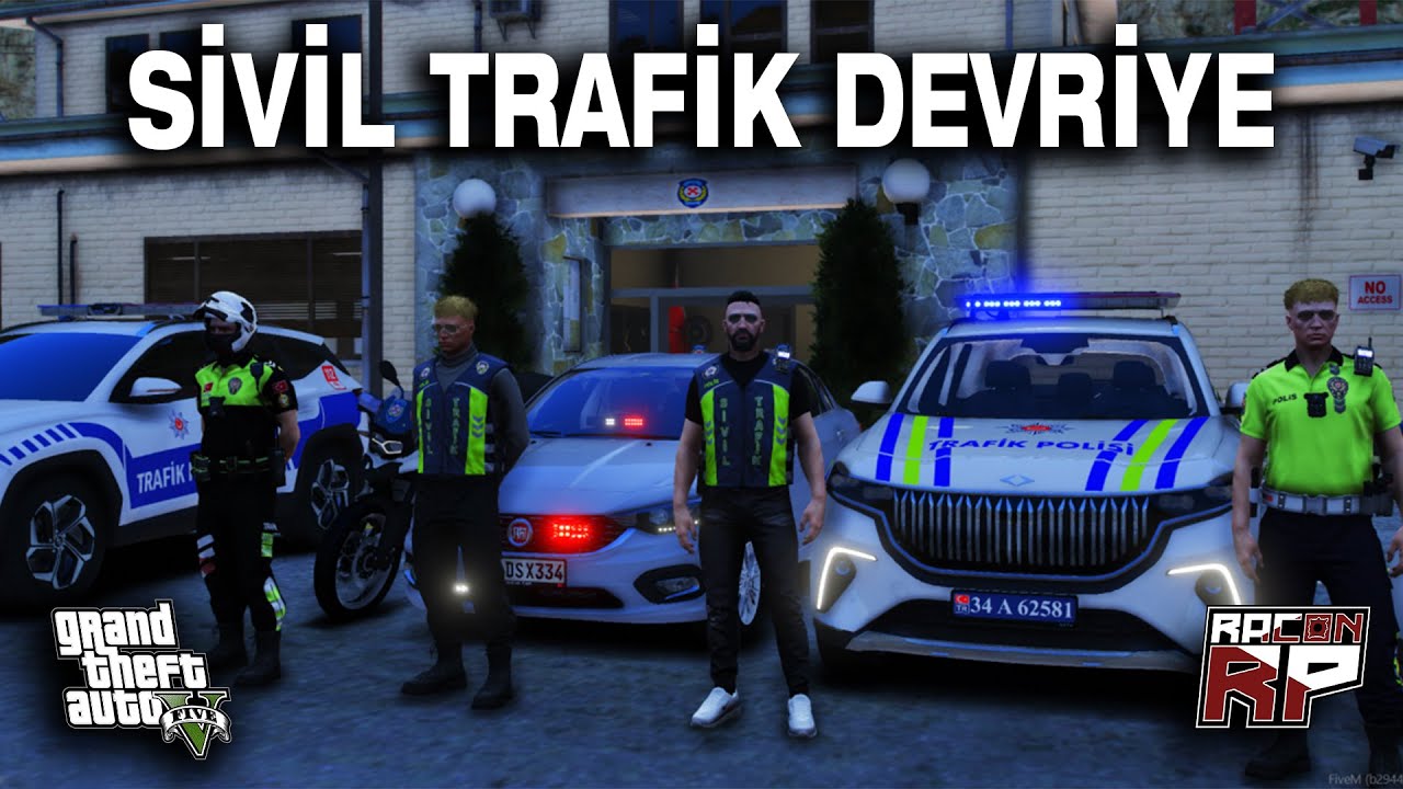 RACON ROLEPLAY SİVİL TRAFİK DEVRİYE - ÇEVİRME -KOVALAMACA HEPSİ BURADA #fivem #gta5 #roleplay #polis