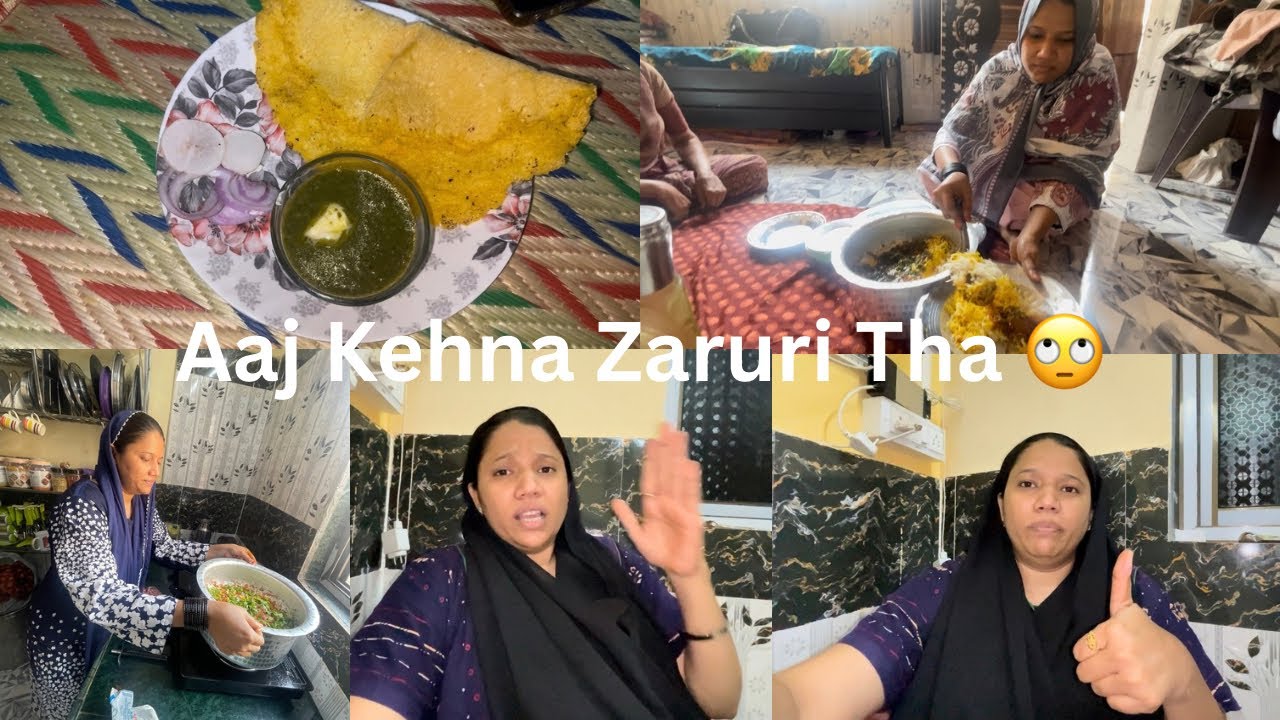 Aaj bolna zaruri tha ||makke ki roti sarso ka saag yumm ||zaibakhan vlog 