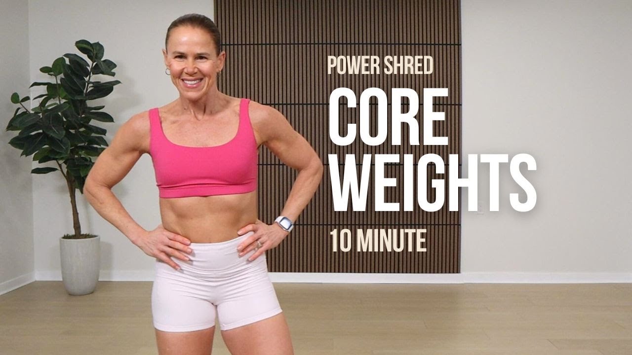 New Year Workout Challenge Day 1: 10 Min Core with Weights Power Shred Weeks 1 & 2