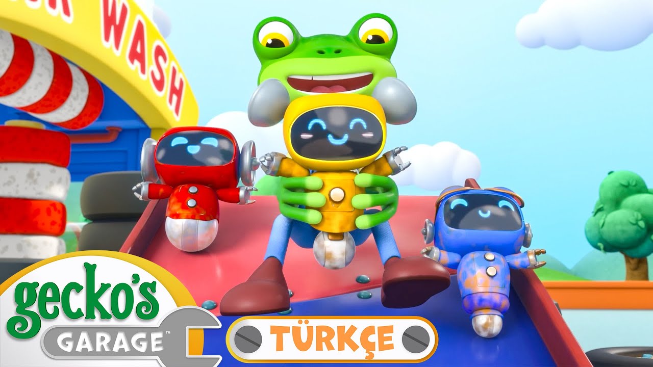 Yepyeni Bir Kaydırak 🛝｜Gecko'nun Garajı - Çocuklar için Kamyonlar