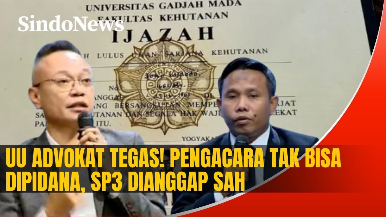 Fakta Hukum! UU Advokat Tegaskan Pengacara Tak Bisa Dipidana Kasus Ijazah Jokowi | Rakyat Bersuara