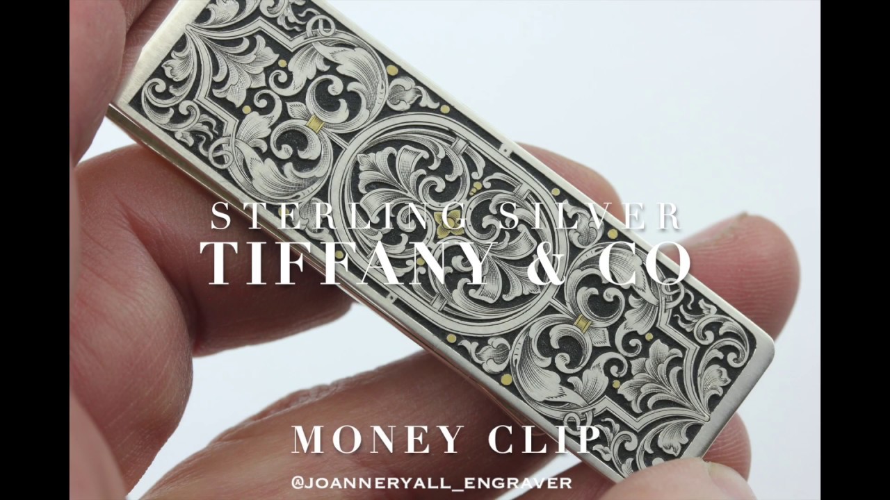 Tiffany Money Clip hand engraved by Joanne Ryall