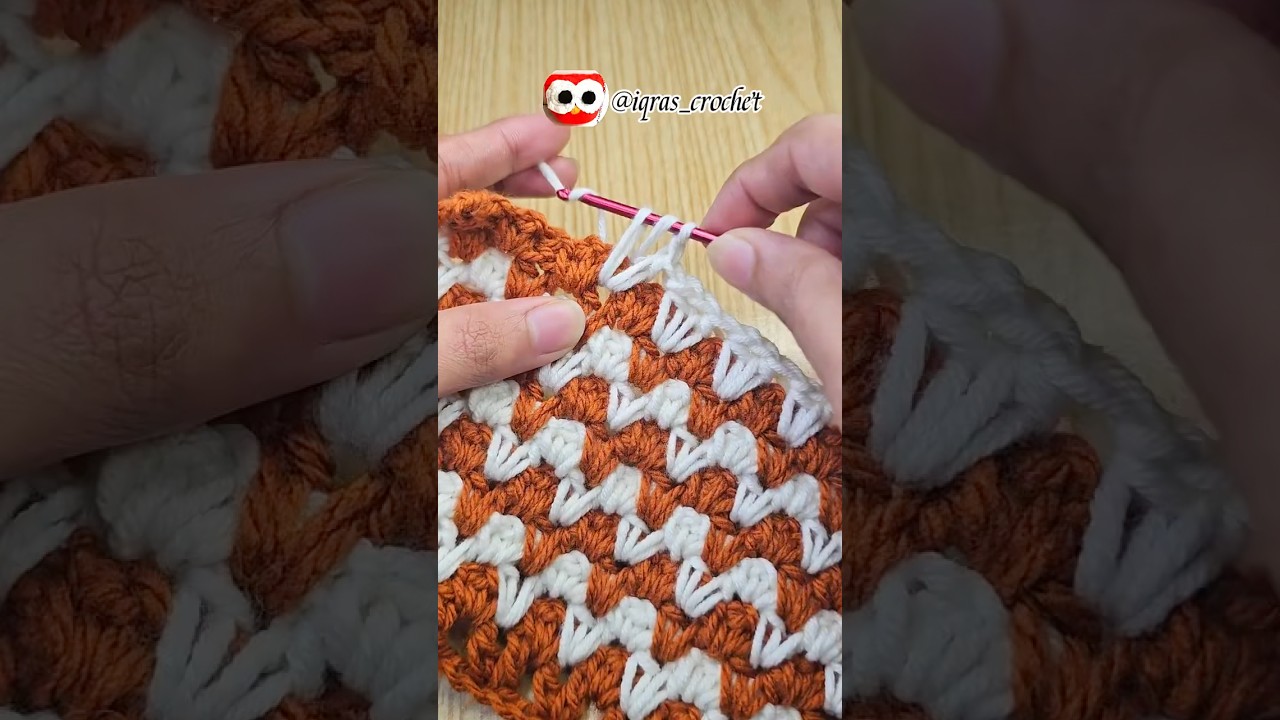 Two colors combination crochet design 