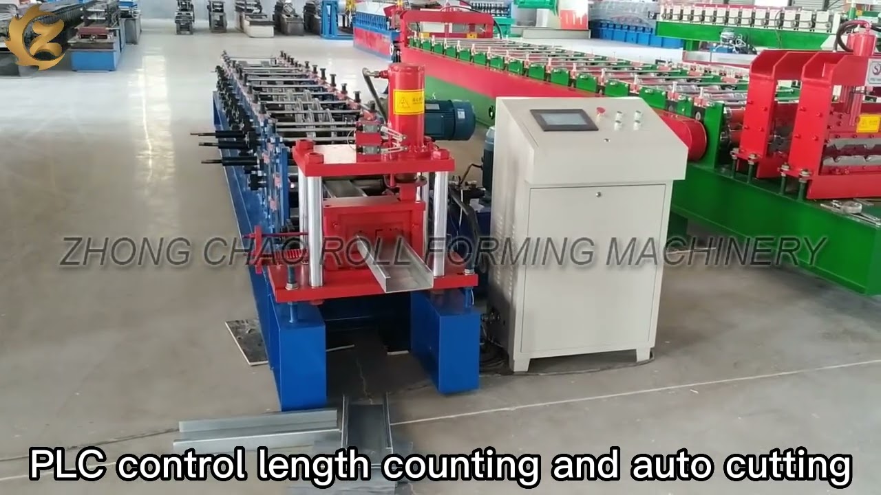 Multiple Size C Section Metal Steel Purlin Cold Roll Forming Machine