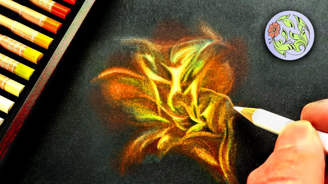 How to Draw realistic Fire and Flames - only with Colored Pencils
