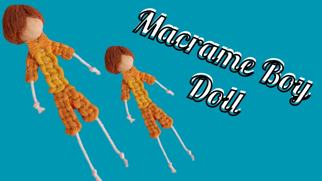 Macrame doll a man or boy | Makrome Erkek Bebek Yapımı | 마크라메인형 만들기