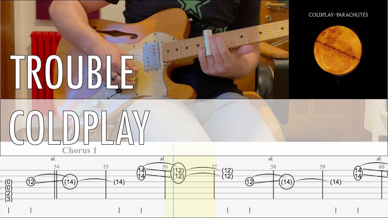 Trouble Coldplay Cover • Guitar Tab • Tutorial • Lesson