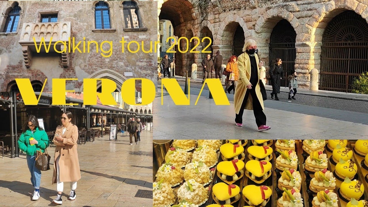 Verona Walking tour 🇮🇹 Juliet's balcony, medieval castle Castelvecchio, shopping streets.