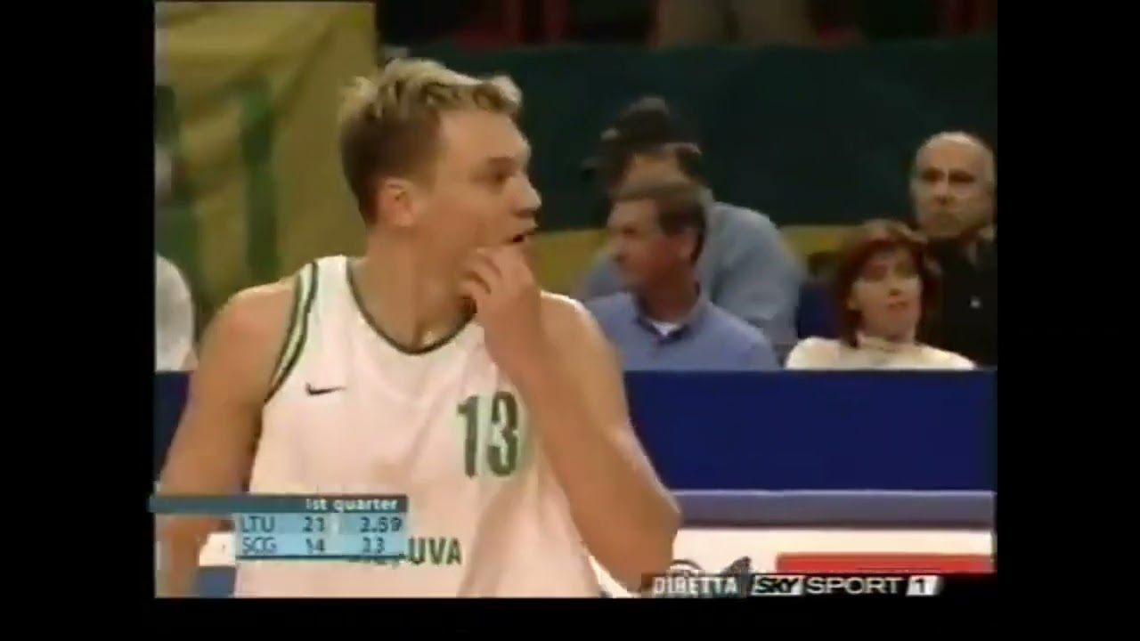 Sarunas Jasikevicius 2003 Eurobasket 1/4 Finals Lithuania - Serbia & Montenegro