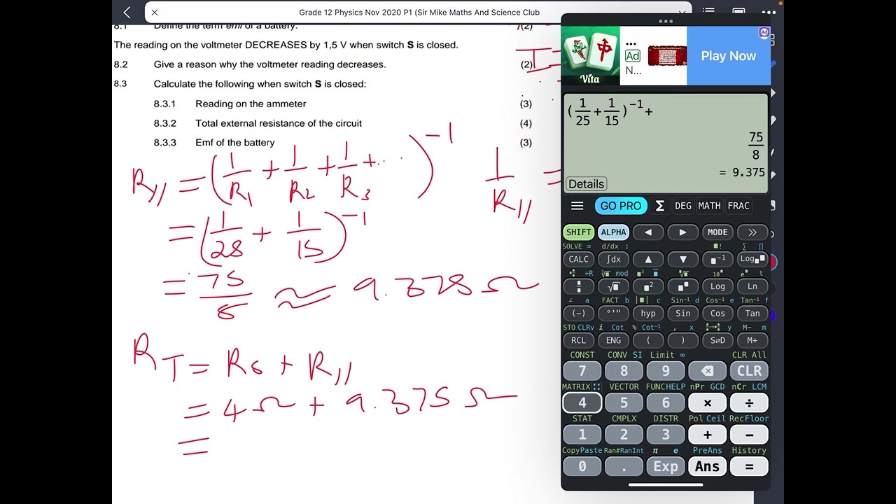 Grade 12 Physics | Electric Circuits Made Easy | November 2020 Paper 1 | Sir Mike!