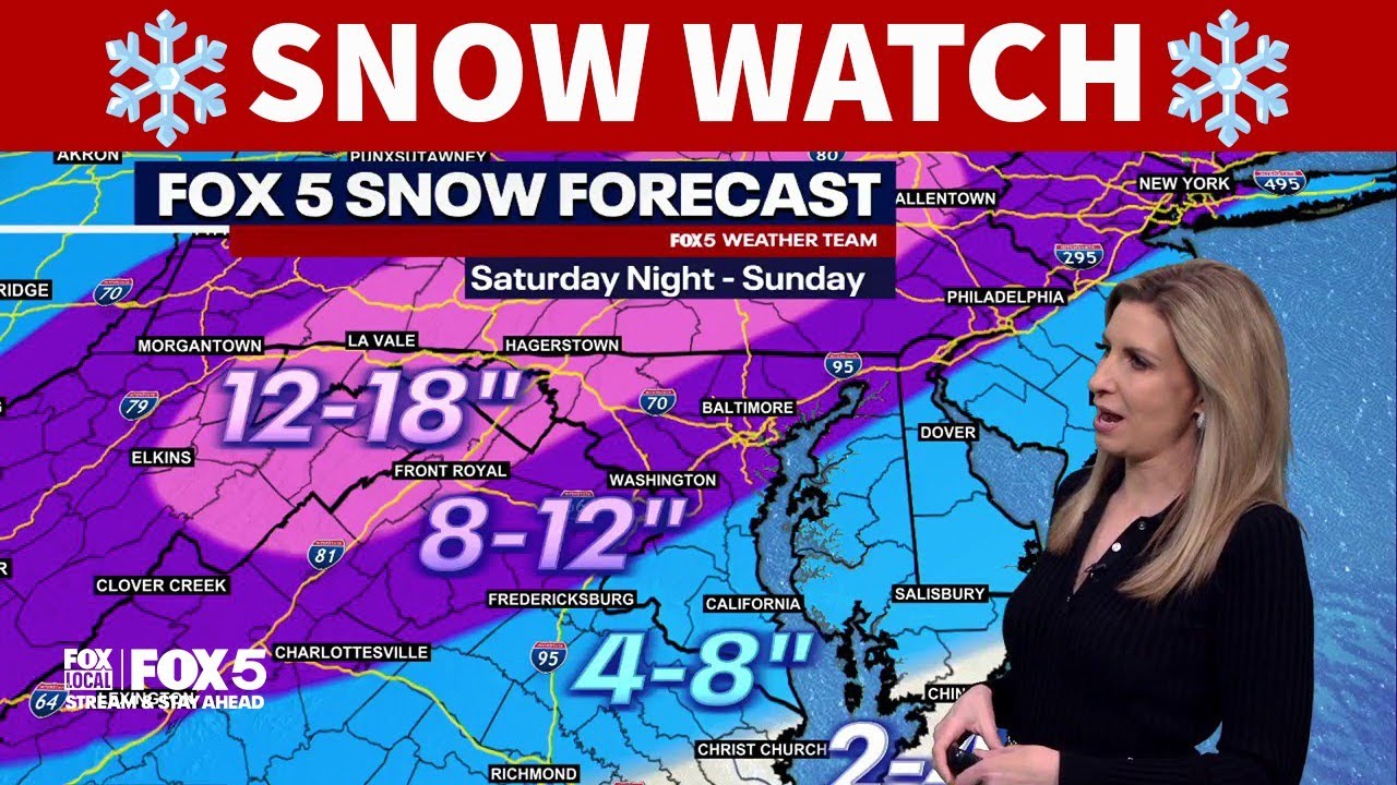Winter Storm Watch as heavy snow threat builds in DC region