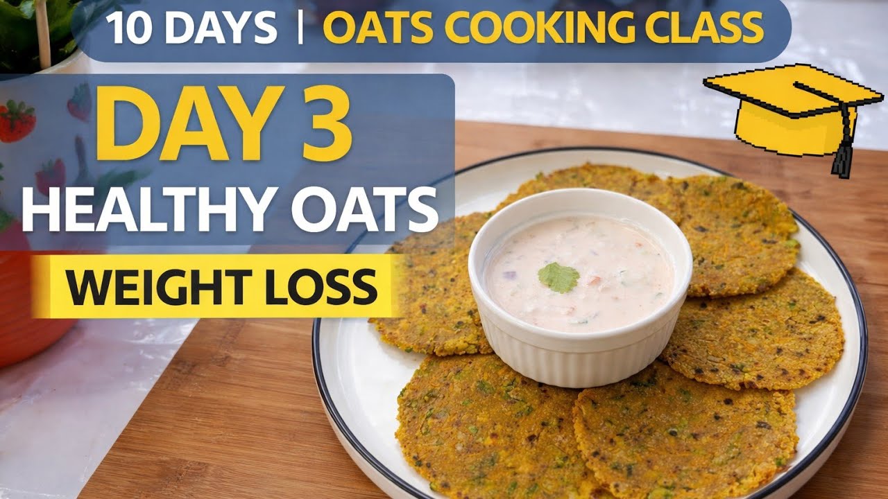 Oats Paratha Recipe | Healthy Weight Loss Breakfast | 5 Minute Oats | Day 3