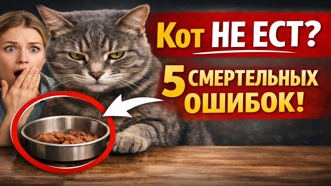 Ваш кот НЕ ЕСТ? 🙀 Эти 5 СМЕРТЕЛЬНЫХ ОШИБОК совершает каждый второй владелец!