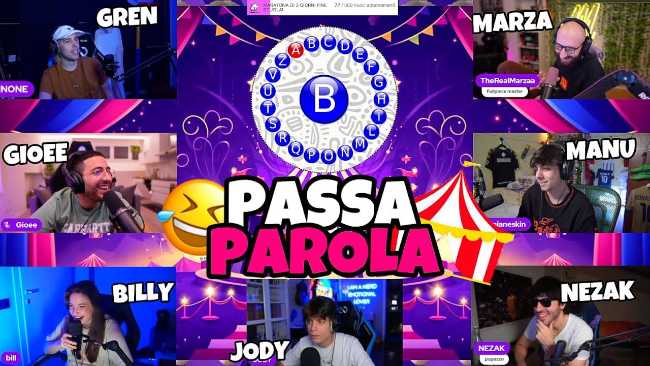 “PASSAPAROLA” CON TANTA BELLA GENTE!!😂🎪 w/ Marza, Manu, Gioee, Jody, Billy e Nezak