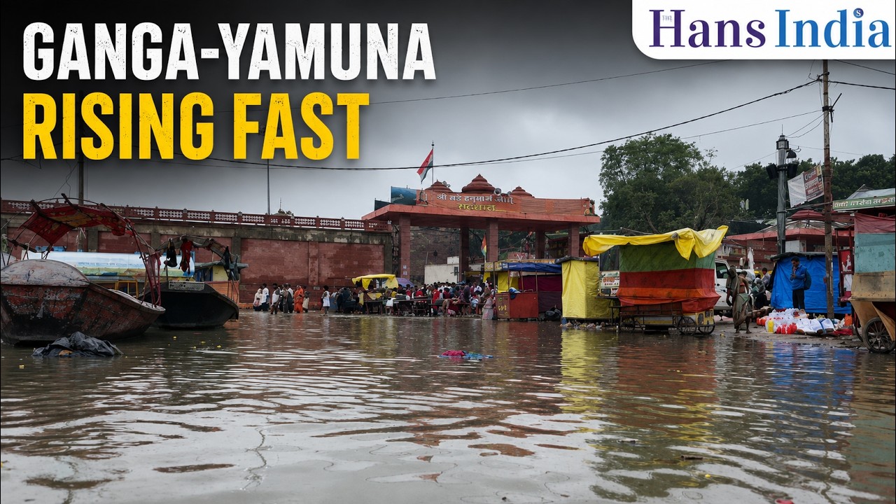 Prayagraj Alert: Ganga, Yamuna Rise Sharply; Temples Cut Off | The Hans India
