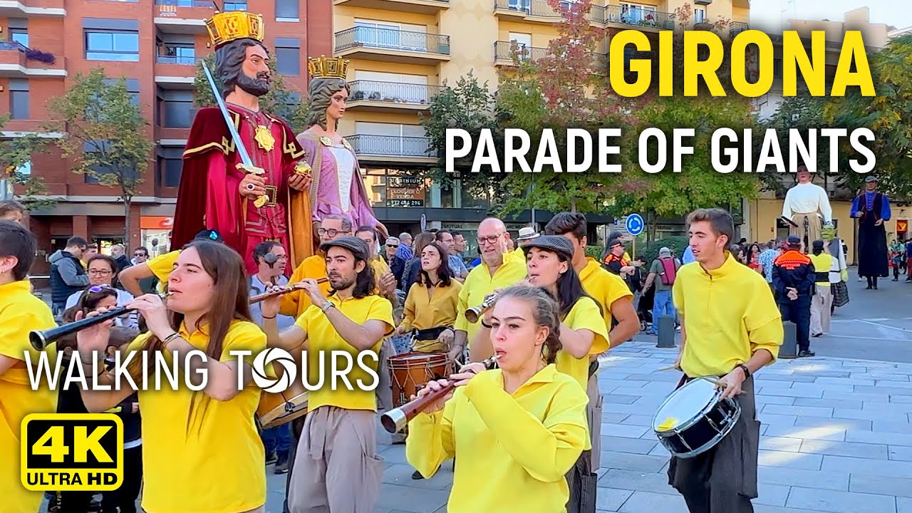 4K Girona (Spain) Parade of Giants Walking Tour &bull; November 2022
