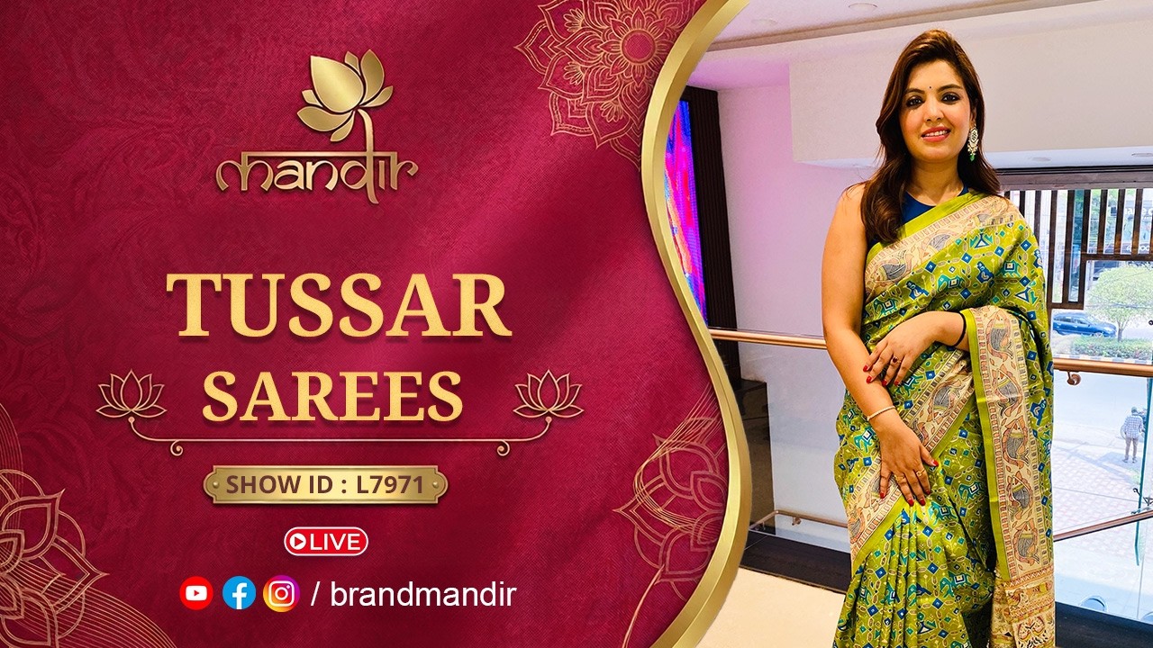 Tussar Collection Sarees | WhatsApp Number 733 733 7000 | Brand Mandir Sarees LIVE