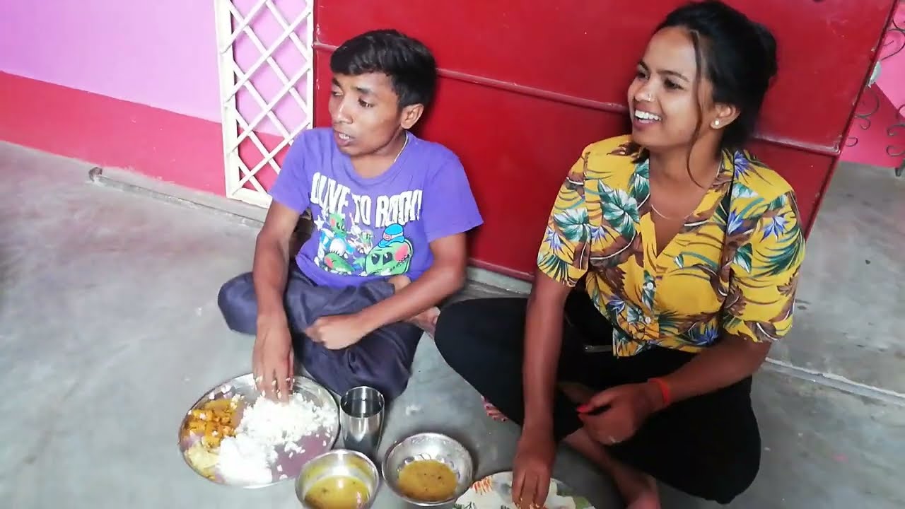 भोज का भात दाल खाके मजा आ गया #chunalal_vlog