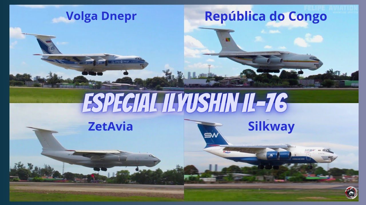 Especial Ilyushin IL-76 no Aeroporto do Recife. Compilation Ilyushin IL-76 at Recife Intl. Airport.
