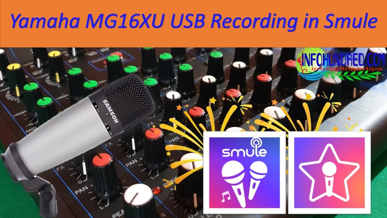 record song by using Yamaha MG10XU in mobile with smule