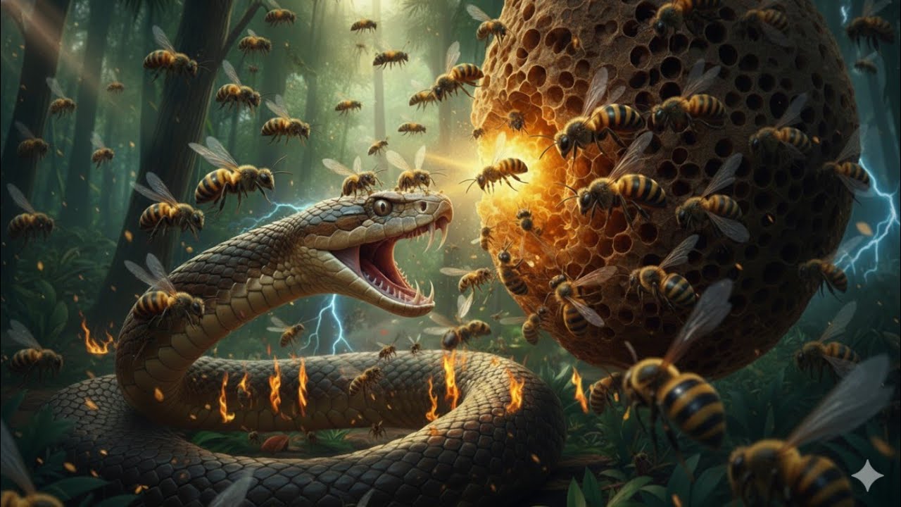 Unbelievable Showdown: King Cobra vs Bees - Nature's Most Unexpected Battle