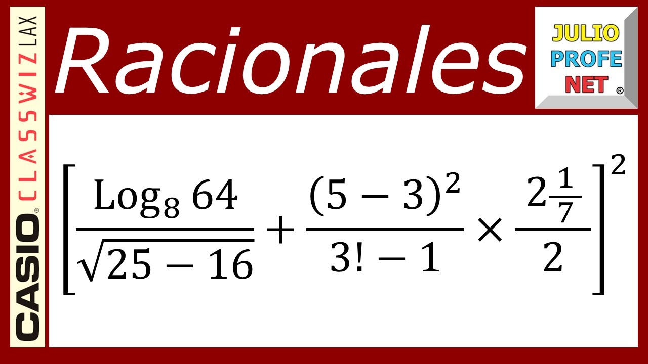 Operaciones con números racionales | Video 1 #julioprofe y #casio