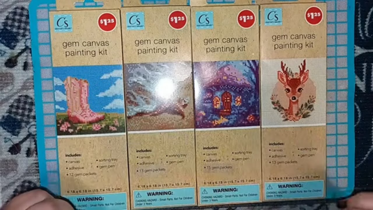 Dollar Tree Crafters Square Diamond Painting Kits $1.25 Are They Worth It Review Part 1