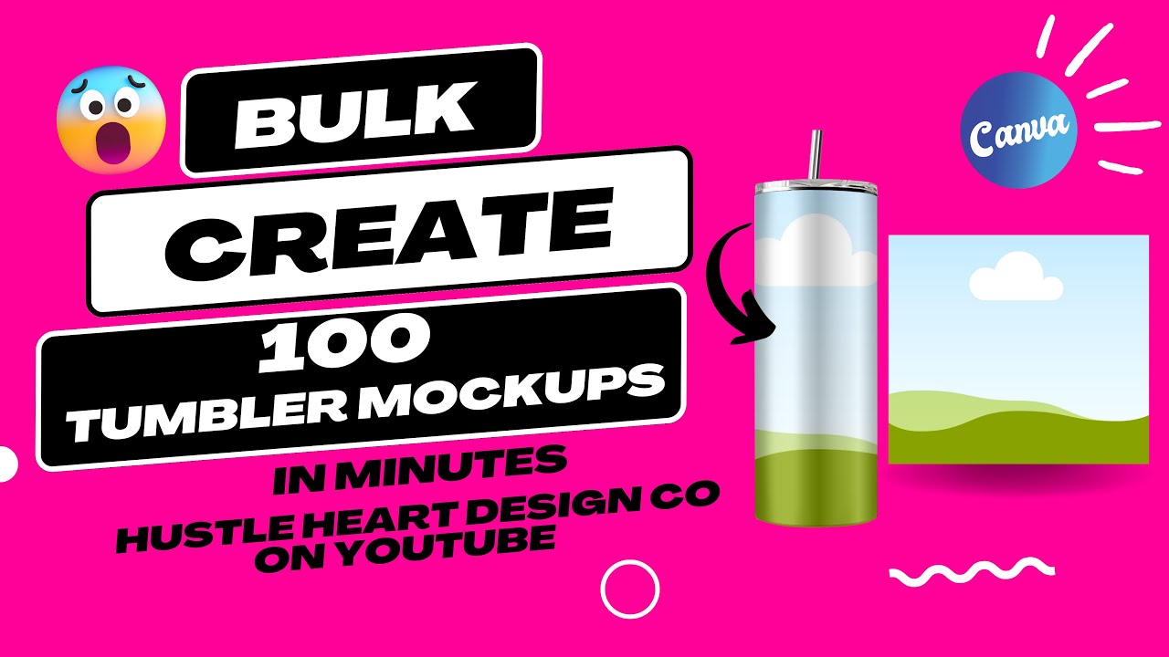 Bulk Create  100  Tumbler Mockups in Minutes