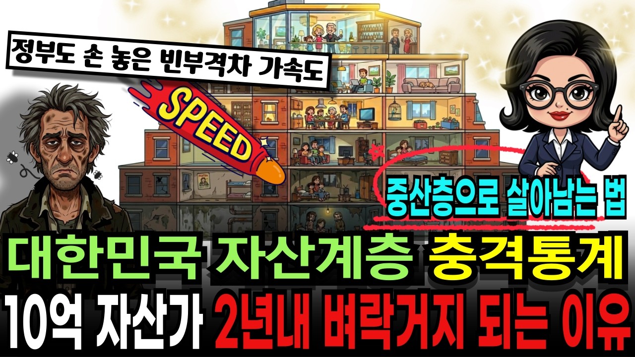 당신의 자산은 상위 몇%인가요? 중산층이라는 착각이 위험한 이유 | 대한민국 자산 통계가 숨기는 충격적 진실 #자산계층 #중산층 #경제위기 #노후준비 #빈부격차 #ai경제 #10억