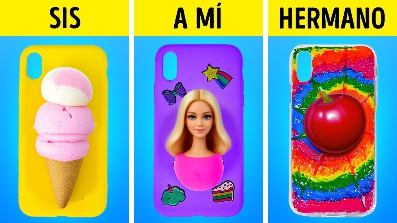 &iexcl;Ideas bricolaje para fundas de tel&eacute;fono! Tutorial F&Aacute;CIL PARA PRINCIPIANTES