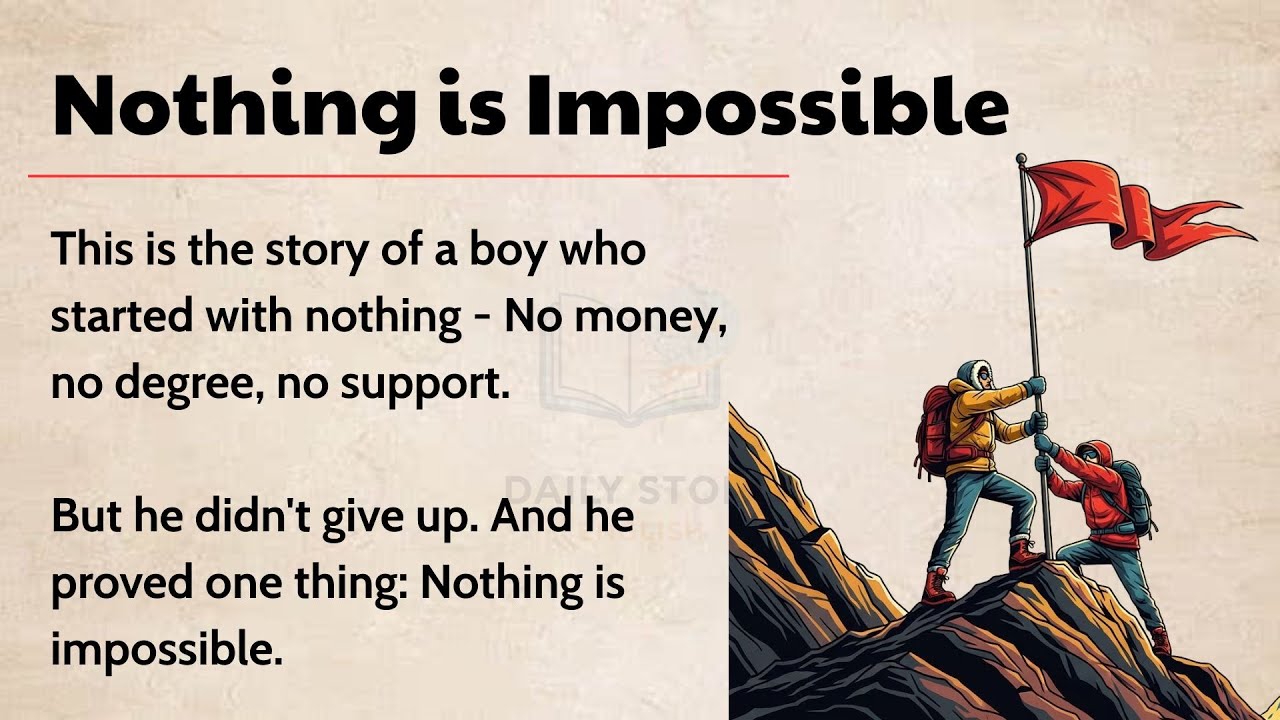 Nothing Is Impossible ⭐ From Night Guard to Software Engineer | Level 3 English Story